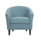 2er-Set moderne Leinen-Sessel im Fassdesign, Clubsessel