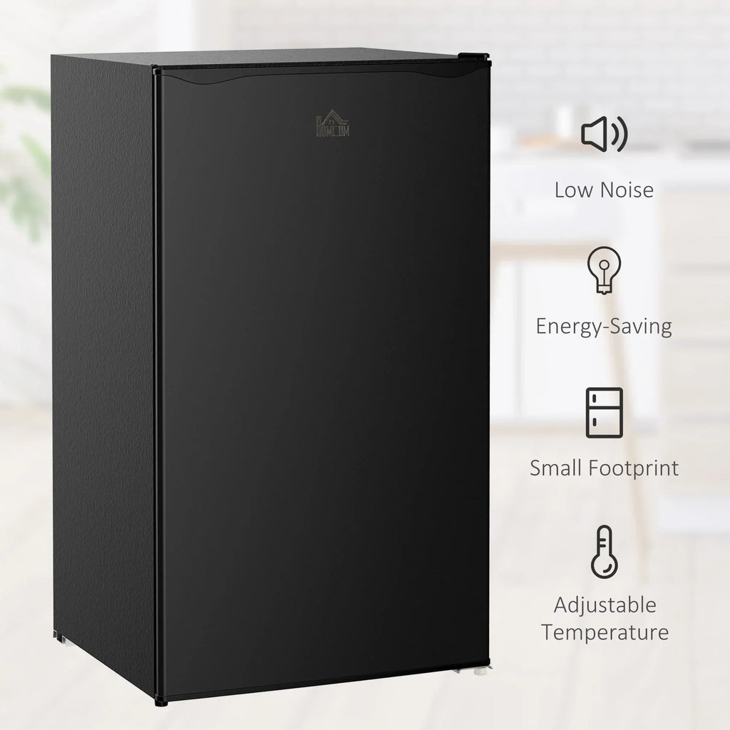 Mini-koelkast van 3,2 kubieke voet met vriezer, compacte koelkast met één deur en instelbare thermostaat voor de slaapkamer
