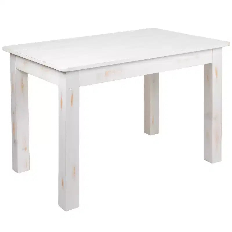 Mesa de comedor rústica Flash Furniture de pino macizo, rectangular, de 46 x 30