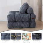 8 Cord-Sofa zum Zusammenklappen, Schlafsofa, Einzel