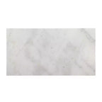 Dining Table – White Marble Top & Espresso Brown Trestle Base, Seats 6