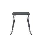 Tavolo Alto Carson Square Grigio – Telaio in Metallo Stile Country 42.25", 2 Posti