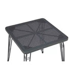Tavolo Alto Carson Square Grigio – Telaio in Metallo Stile Country 42.25", 2 Posti