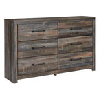 6-Drawer Dresser – Rustic Industrial Bedroom Chest with Barn Board Finish