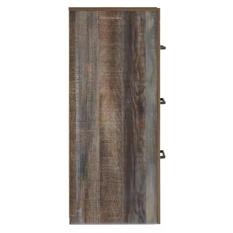 6-Drawer Dresser – Rustic Industrial Bedroom Chest with Barn Board Finish