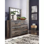6-Drawer Dresser – Rustic Industrial Bedroom Chest with Barn Board Finish