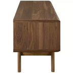 Mobile TV stile Mid-Century per TV fino a 55" – Finitura Noce, Ante Scorrevoli, 48"