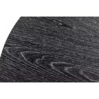 Round Coffee Table – Noir Black, Geometric Metal Base, MDF Top