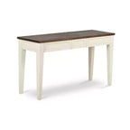 Farmhouse Sofa Table – Dark Oak & White, Hardwood, 2 Drawers, 54"