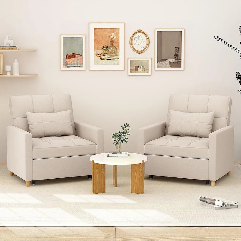 Poltrona divano letto 3 in 1 AECOJOY con cuscino e schienale convertibile