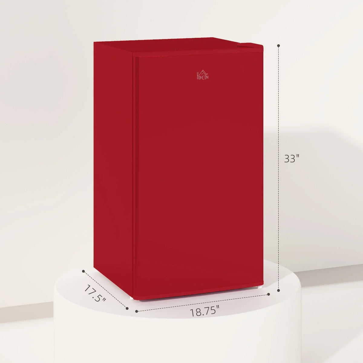 Mini-koelkast van 3,2 kubieke voet met vriezer, compacte koelkast met één deur en instelbare thermostaat voor de slaapkamer