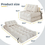 8 Cord-Sofa zum Zusammenklappen, Schlafsofa, Einzel