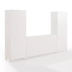 3-teiliges Tara-Sideboard- und Vorratsschrank-Set im Used-Look – Crosley