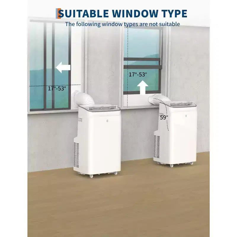 Tragbare Klimaanlage mit 15.000 BTU, 3-in-1-Klimagerät mit Luftentfeuchter und Ventilator, Schlafmodus, Fernbedienung und LED-Panel, kühlt 850 sq. ft., leise