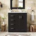 Meuble-lavabo de salle de bains de 30 po à lavabo simple, avec armoire et 3 tiroirs – noir / bleu / vert / indigo / blanc