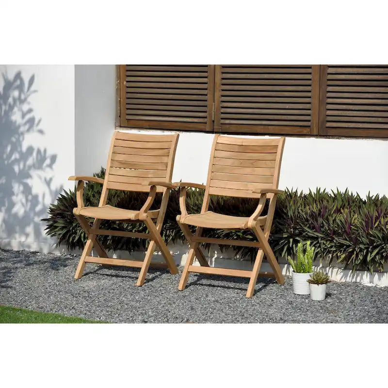 Juego de comedor extensible para patio de 13 piezas Amazonia Teak Sessa - 13 piezas