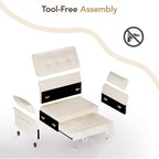Sofá cama convertible 3 en 1 Dyonery, sofá cama extraíble con bolsillo lateral y respaldo ajustable, montaje sin herramientas, sofá de dos plazas plegable