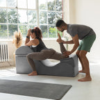 Chaise longue convertibile Avana Kami / poltrona per yoga e massaggi - pouf 2-in-1 con poltrona lounge da yoga ripiegabile estraibile nascosta, microvelluto - N/A