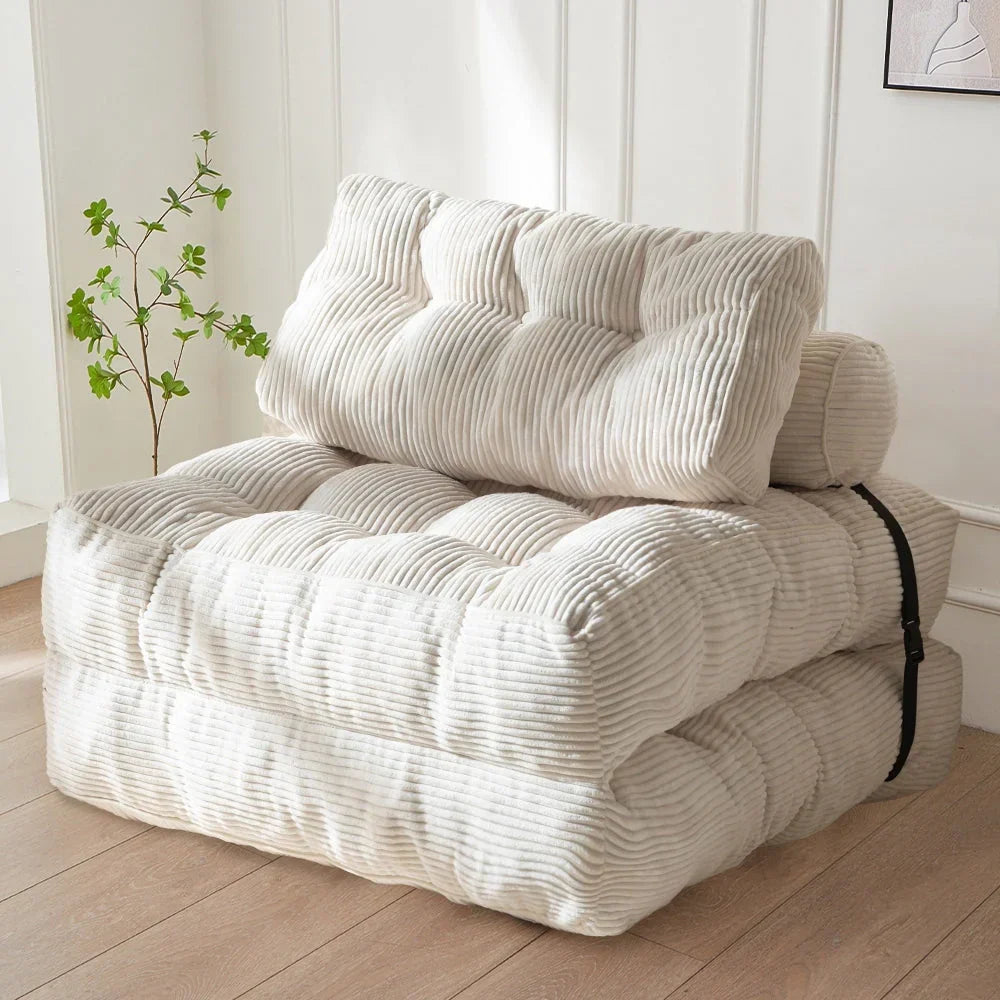 8 Cord-Sofa zum Zusammenklappen, Schlafsofa, Einzel