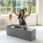 Chaise longue convertibile Avana Kami / poltrona per yoga e massaggi - pouf 2-in-1 con poltrona lounge da yoga ripiegabile estraibile nascosta, microvelluto - N/A