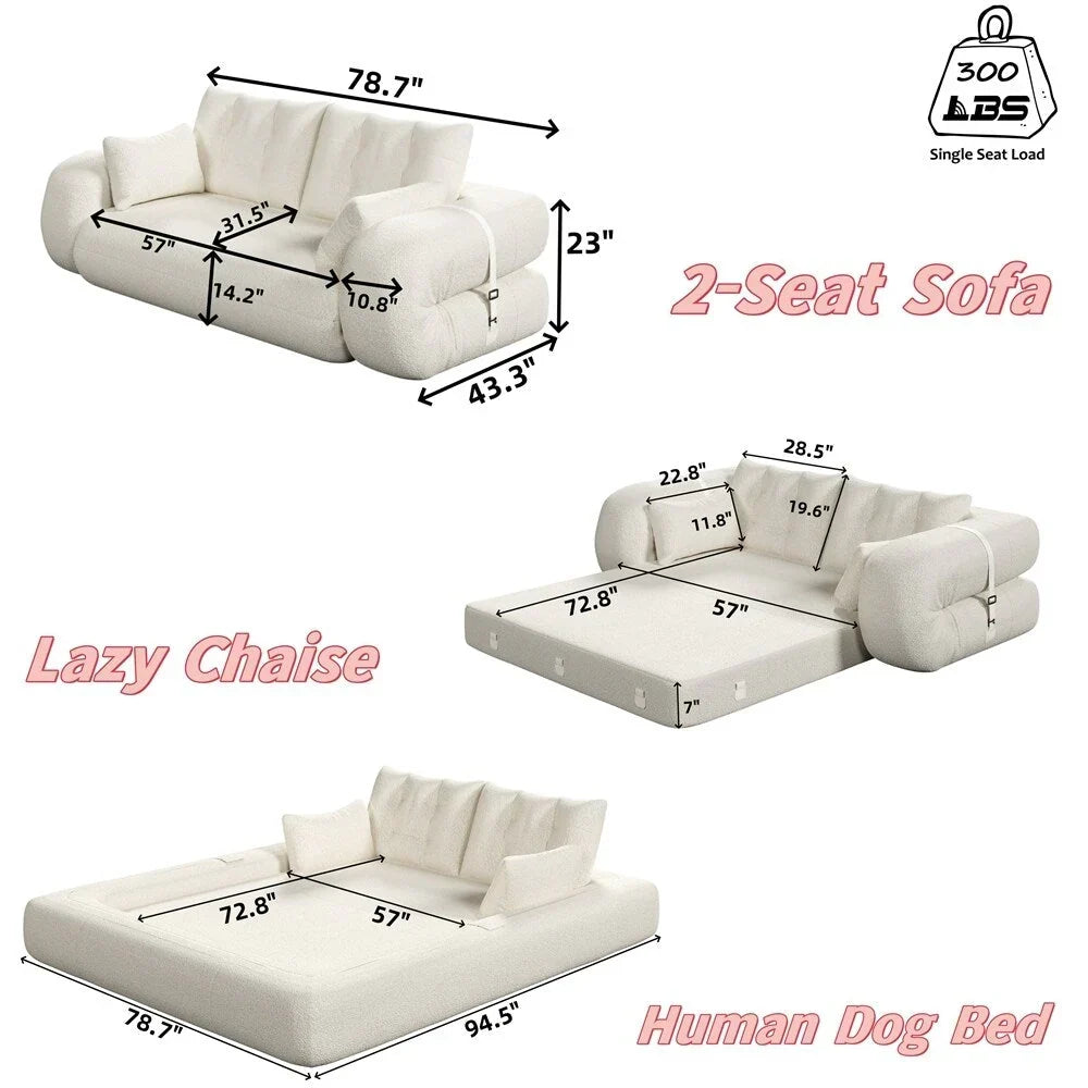 78,7 Zoll multifunktionales Klappsofabett
