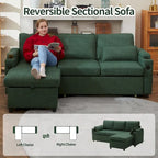80 L-förmiges Schlafsofa, Schlafsofa mit ausziehbarem Bett, wendbares Schlafsofa