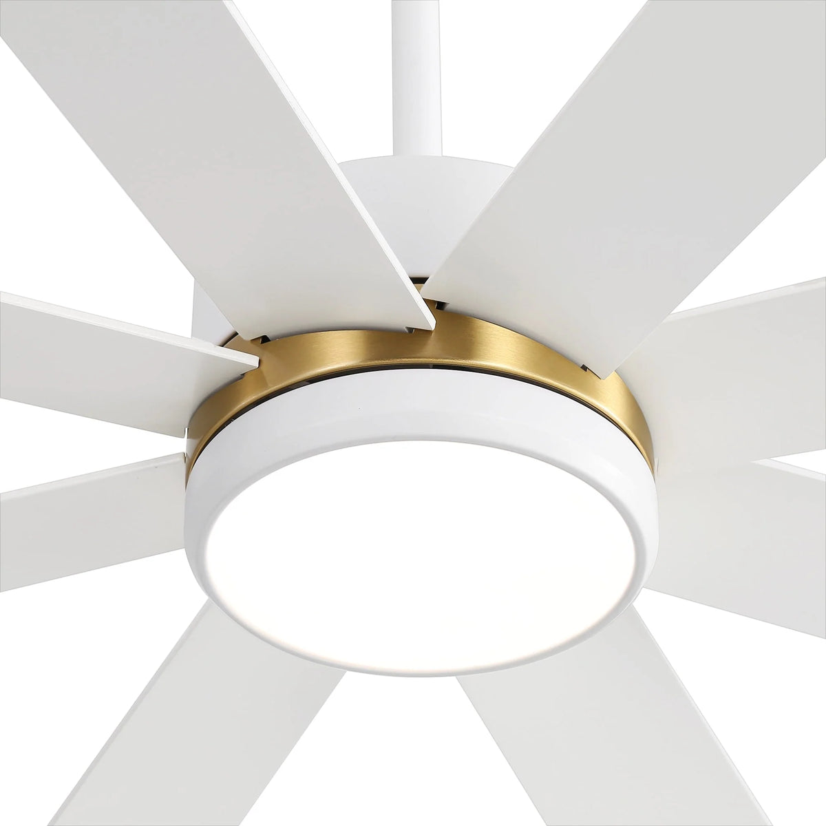 Stropní ventilátor černý LED s 8 lopatkami, světlem a dálkovým ovládáním, 65 Inch
