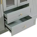 Dispensa da cucina indipendente Whisen alta 71', grande mobile contenitore per sala da pranzo con credenza e buffet a 6 ante, ripiani regolabili