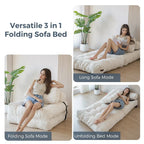 8 Cord-Sofa zum Zusammenklappen, Schlafsofa, Einzel