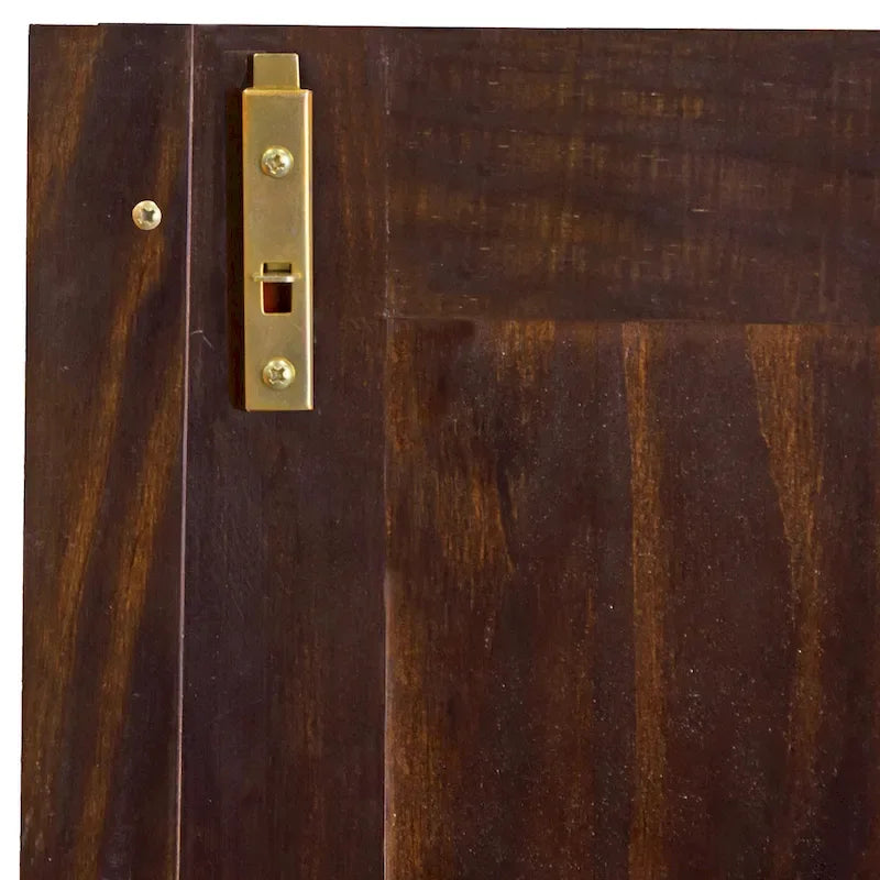 Kledingkast met 3 deuren - wit/mocha/java - massief hout