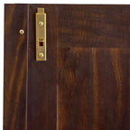 Kledingkast met 3 deuren - wit/mocha/java - massief hout
