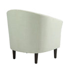 2er-Set moderne Leinen-Sessel im Fassdesign, Clubsessel