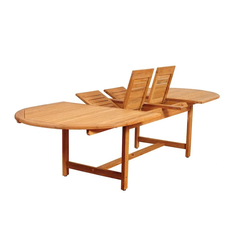 Juego de comedor extensible para patio de 13 piezas Amazonia Teak Sessa - 13 piezas