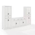 3-teiliges Tara-Sideboard- und Vorratsschrank-Set im Used-Look – Crosley