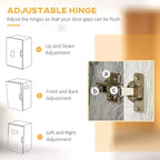 Credenza da cucina HOMCOM da 63,5" con alzata, mobile dispensa con 4 ripiani, cassetti, ante in vetro con cornice, piano aperto per microonde