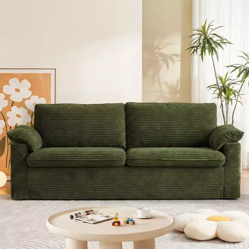 Dwuosobowa sofa Dyonery 86 Cloud, głębokie siedzisko, szerokie podłokietniki z poduszkami, solidna rama, przewiewna ergonomiczna konstrukcja