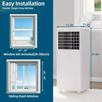 Tragbare Klimaanlage mit 8K BTU – 3-in-1-Kühlung, Entfeuchtung und Ventilator für 350 sq ft mit Schlafmodus und 1 Jahr Garantie