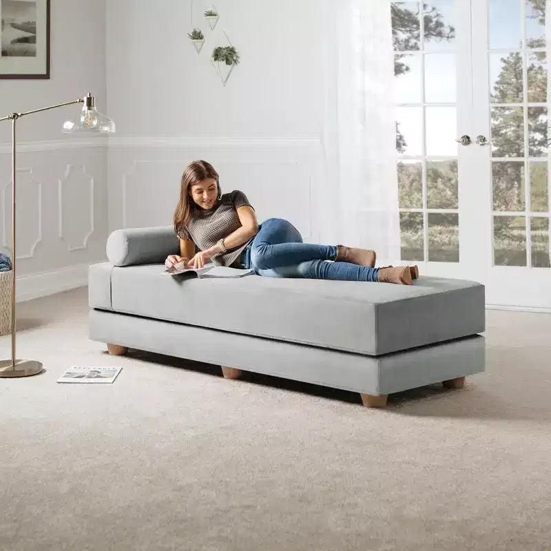 Päivävuode / ulosvedettävä queen-size-vuodesohva – mikrosametti
