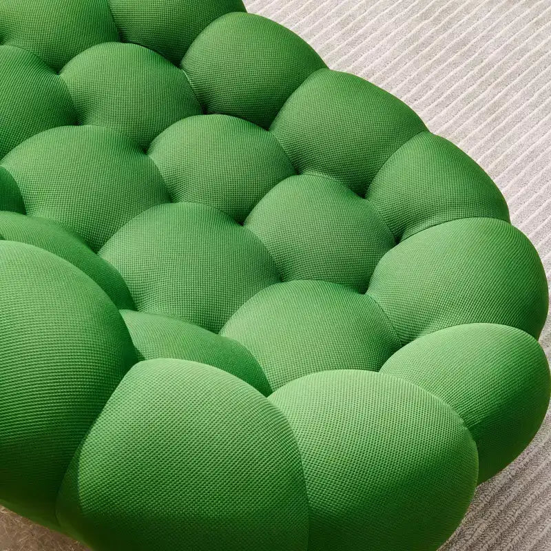 Canapé de sol bulle de 119 cm avec design incurvé, fauteuil poire 3D pour salon, vert