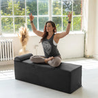 Chaise longue convertibile Avana Kami / poltrona per yoga e massaggi - pouf 2-in-1 con poltrona lounge da yoga ripiegabile estraibile nascosta, microvelluto - N/A