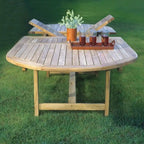 Juego de comedor extensible para patio de 13 piezas Amazonia Teak Sessa - 13 piezas