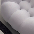 2-istuttava kuplamainen kaareva löhösohva, hunajakennokuvioinen 3D-kangaspäällinen, olohuoneeseen, salonkiin tai asuntoon