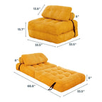 8 Cord-Sofa zum Zusammenklappen, Schlafsofa, Einzel