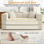 Dyonery 78 opvouwbare slaapbank, corduroy bank, kingsize vloerslaapbank, 4-in-1 doe-het-zelf modulaire combinatiebank, uitklapbaar, comfortabele bank.