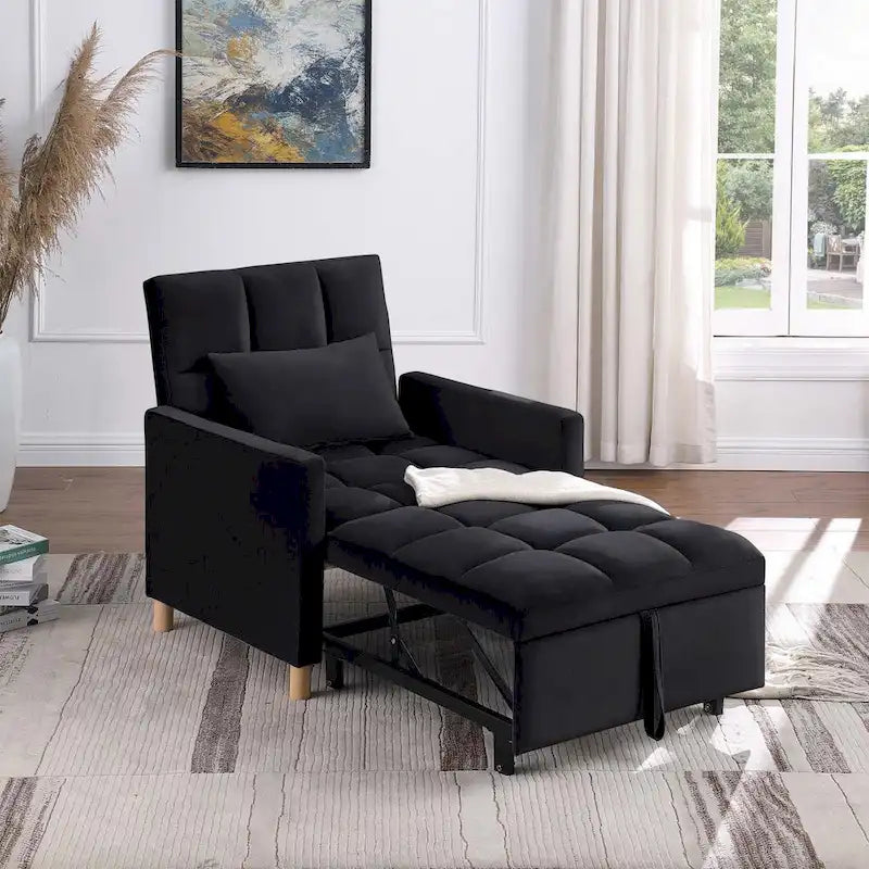 Aukfa Schlafsessel, umwandelbarer Einzelschlafsofa-Sessel mit Kissen