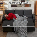 80 L-förmiges Schlafsofa, Schlafsofa mit ausziehbarem Bett, wendbares Schlafsofa