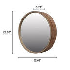 Moderne ronde wandspiegel van 23,6 inch met schuifdeur en opbergruimte, ruimtebesparende badkamerspiegel, accentspiegel voor de woonkamer