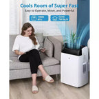 Draagbare airconditioner van 14.000 BTU, 3-in-1-airconditioning voor ruimtes tot 750 vierkante voet met luchtontvochtiger