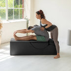 Chaise longue convertibile Avana Kami / poltrona per yoga e massaggi - pouf 2-in-1 con poltrona lounge da yoga ripiegabile estraibile nascosta, microvelluto - N/A