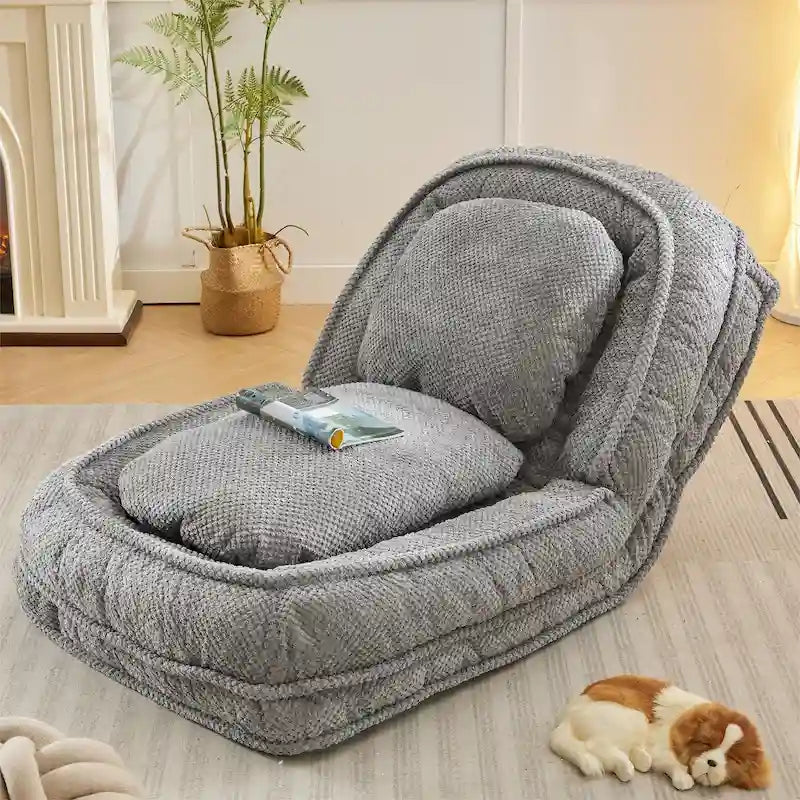 Divano poltrona relax, 5 posizioni regolabili, per sedersi, dormire e ripiegarsi, ideale per camera da letto e soggiorno